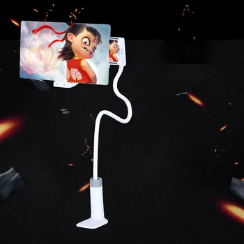 

Screen inch 3D 8/12 Amplifier Mobile Phone Magnifying Universal 360 Rotating Flexible Long Arm lazy Phone Holder Desk Stand