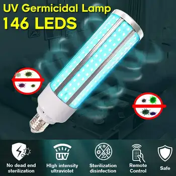 

UVC Lamp UV Sterilizer Germicidal Ultraviolet Lamps UV Disinfecting Light E27 Remote Control Timing Corn Bulb Lamp Desinfection