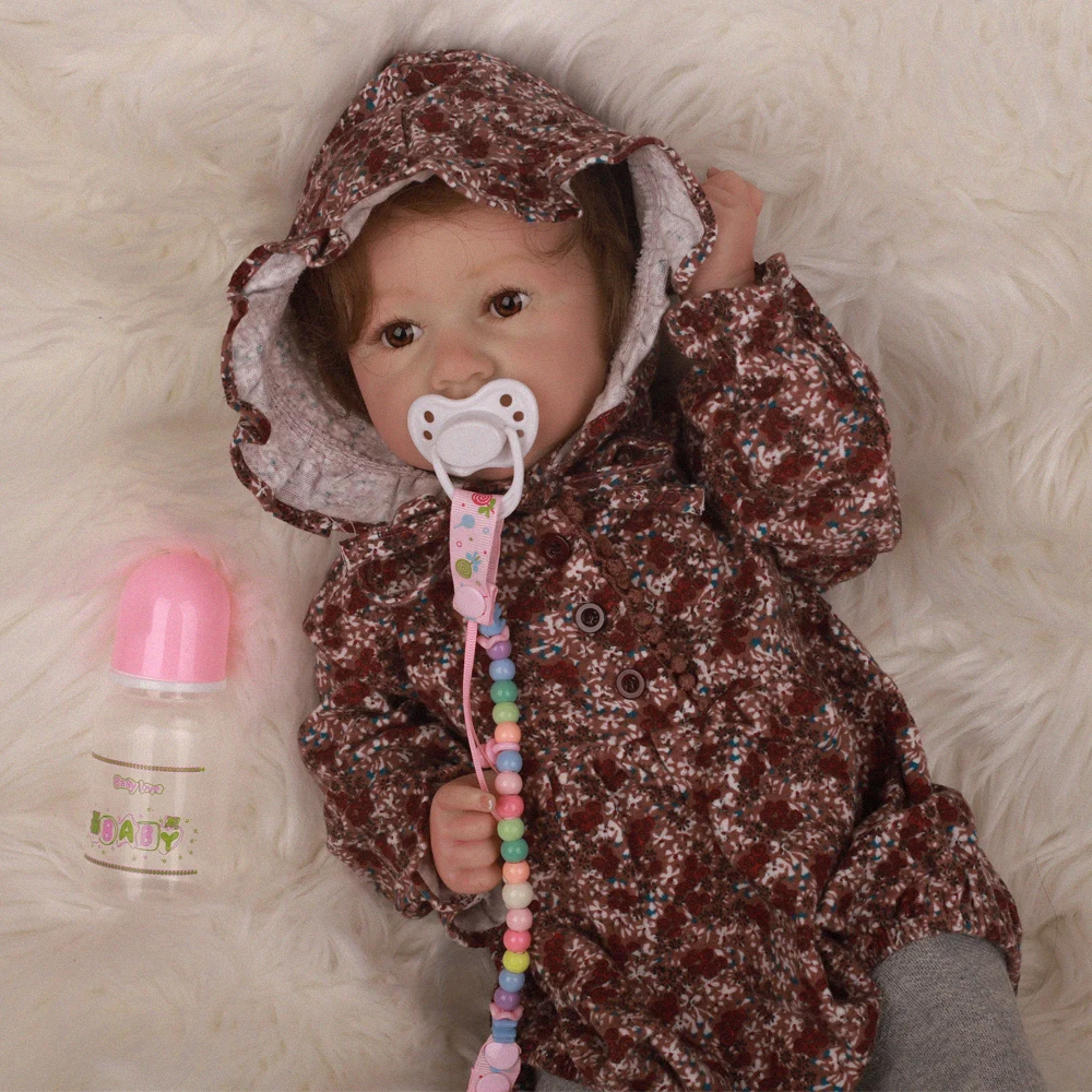 2" прекрасная мода Bebe Reborn Baby Doll полное тело мягкий винил тело силиконовый тело Реалистичная кукла ребенок день рождения Рождественские подарки 50 см