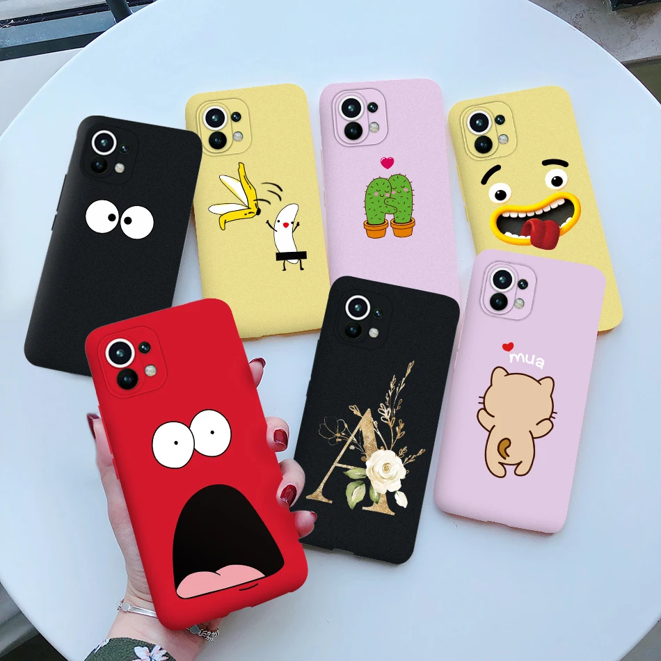 Чехол для Xiaomi Mi 11 милые противоударные Чехлы чехол телефона Мягкая матовая