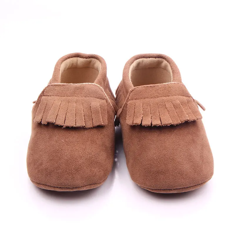 Cute newborn baby shoes baby boy girl baby soft leather soft shoes first walker leather tassel crib light color casual moccasins