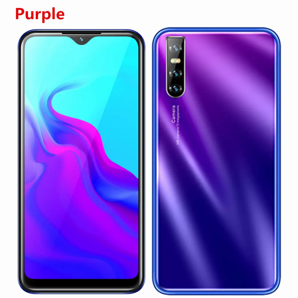 P30 pro, смартфоны, 6,26 дюймов, большой экран, четыре ядра, 4 Гб ОЗУ, 64 Гб ПЗУ, 13 МП, распознавание лица, разблокированные, Android, мобильные телефоны, wifi, gps - Цвет: 6.26-Purple-standard