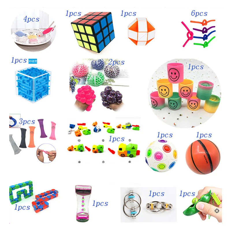 

Brain Game Toy Combination 26 Pieces Extrusive-Solving Fidget Kids Hot Selling Various Styles Toy Set Wholesale