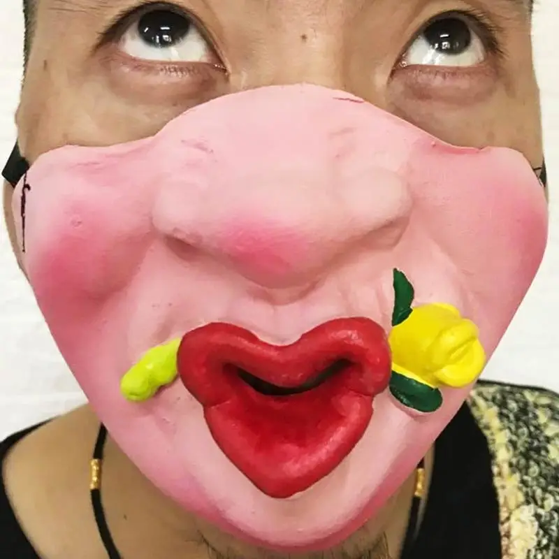 Латекс Косплэй Забавный взрослый вечерние маска клоуна маскарад Хэллоуин вечерние Декор маска на пол-лица для Хэллоуина ужасный страшный маски 1 шт - Цвет: 24