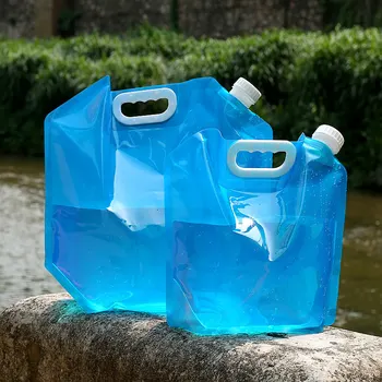

BBQ Water Container 5L/10L Water Transparent Bag Carrier Tank Outdoor Water Bags Foldable Portable Drinking Camp Cooking Picnic