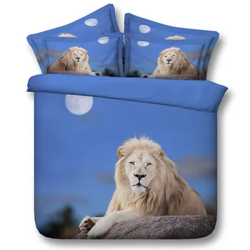 

lion Digital print Bedding Set Quilt Cover Design Bed Set Bohemian a Mini Van Bedclothes 3pcs Large size 260*225cm JF072