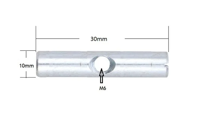 Center 30mm 10 шт. длинный двойной отверстие шлицевая гайка для болта мебельная установка шкаф для спальни гайки с кольцевой вставкой оцинкованная M6/M8 - Цвет: Center 30mm