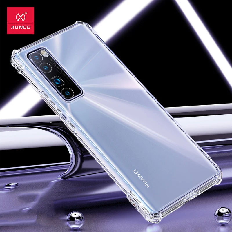 Чехол Xundd для Huawei Nova 7 Pro SE P40 Lite 5G ударопрочный прозрачный чехол с перчатками