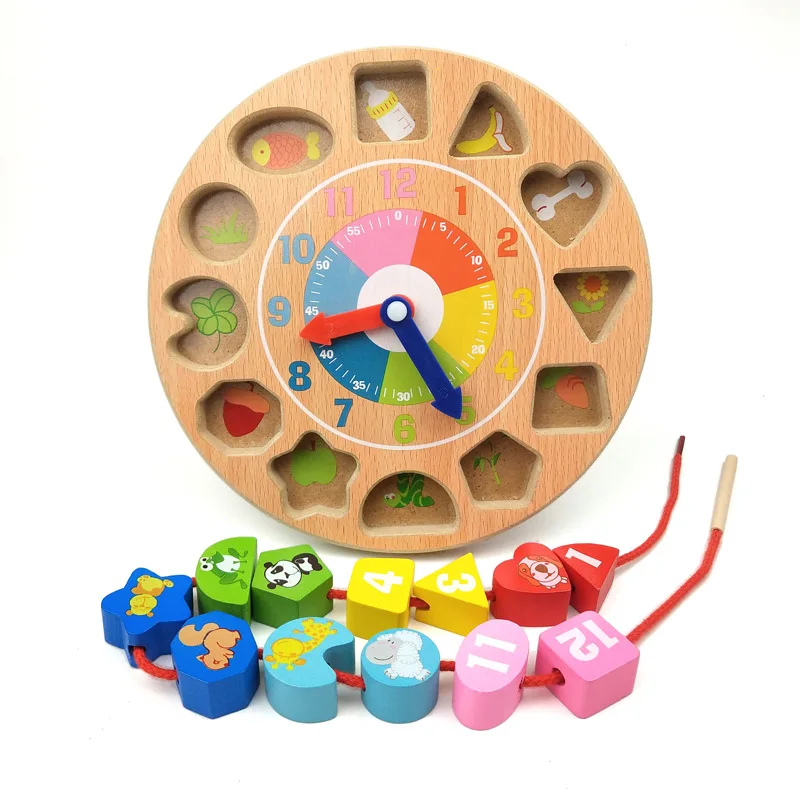 

Building Blocks Fine Beaded Bracelet Children Clock Motion Training Have 10-30 Yuan Educational Wearing Rope Baby Toy 1-2-3-Year