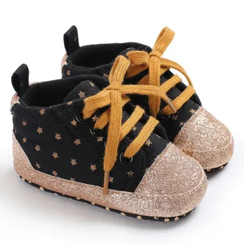 

Multicolor Cute Beautiful Baby Boys Girls Comfortable Soft Casual Cotton Anti-slip Toddler First Walkers Walking Lace-Up Shoes