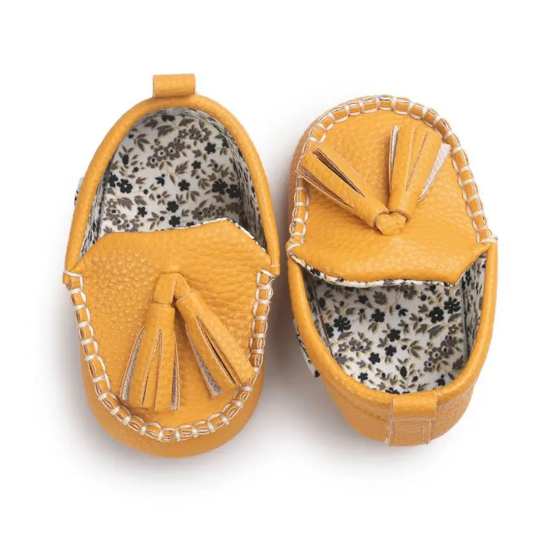 Обувь для новорожденных мальчиков и девочек; обувь для первых шагов; детские мокасины; обувь из искусственной кожи; обувь для малышей