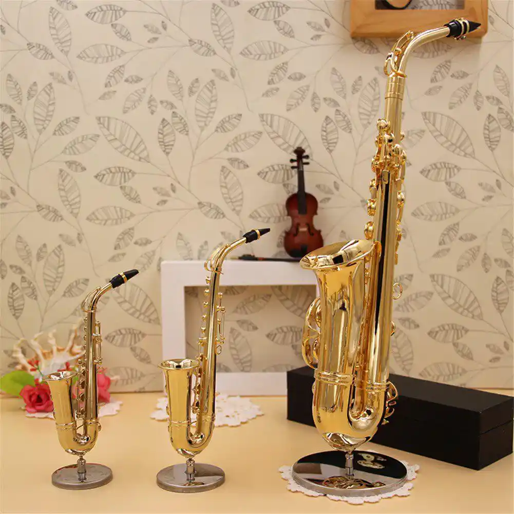Dh Alto Saxophone Tenor Saxophone Miniature Display Sax Model Realistic