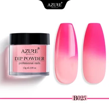 Лазурный красота матовый эффект погружения пудра Хамелеон термо ногтей Блеск Dip порошок градиент Цвет Изменение цвета ногтей порошок