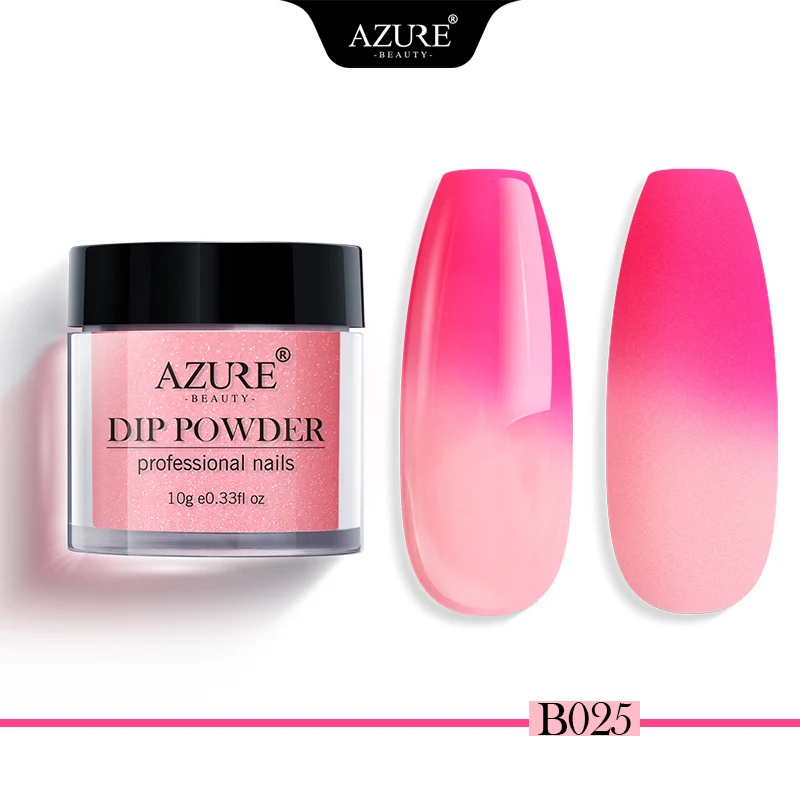 Косметическая пудра Хамелеон AZURE BEAUTY с матовым эффектом термо для ногтей блеском