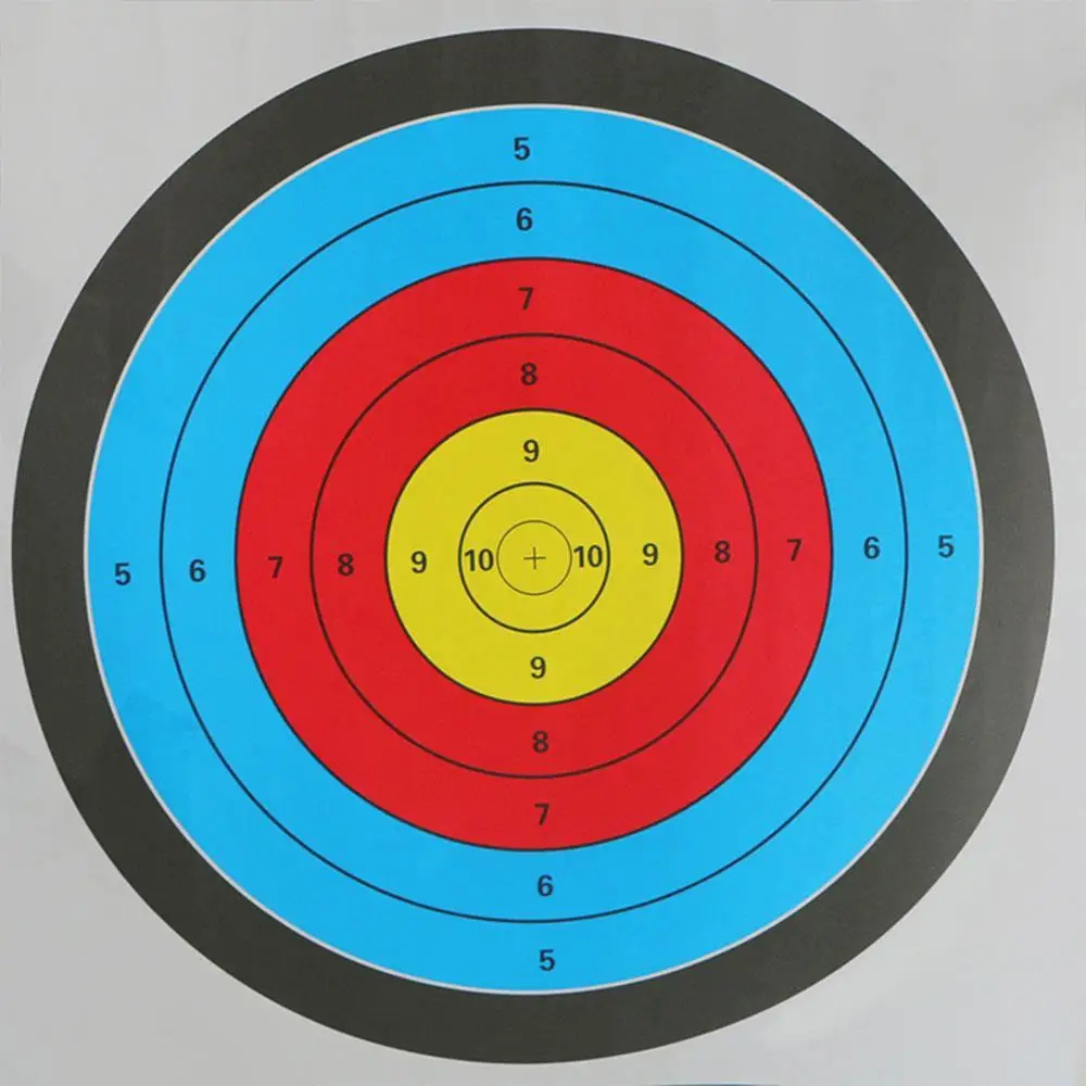 Objetivos de tiro con arco, calibre de flecha con arco, 60x60CM, accesorios de caza duraderos coloridos, Gadgets de papel de destino para principiantes