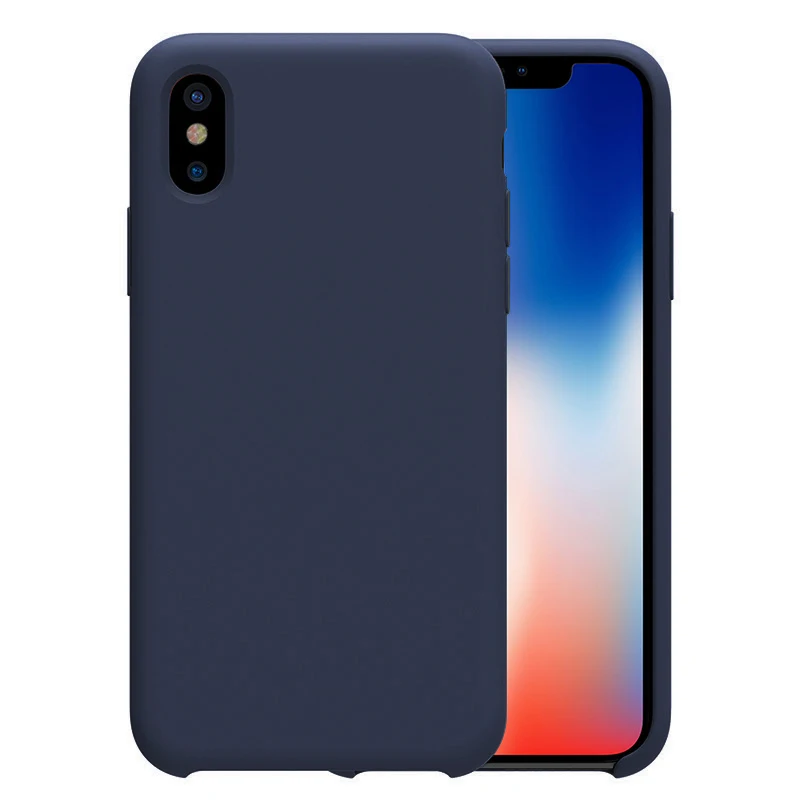 Midnight Blue Роскошный официальный силиконовый чехол для iphone 11 Pro Max 6s 6 8 7 Plus с логотипом для iphone 11 Pro Max Чехол 7 8Plus X XS XR чехол - Цвет: Midnight Blue