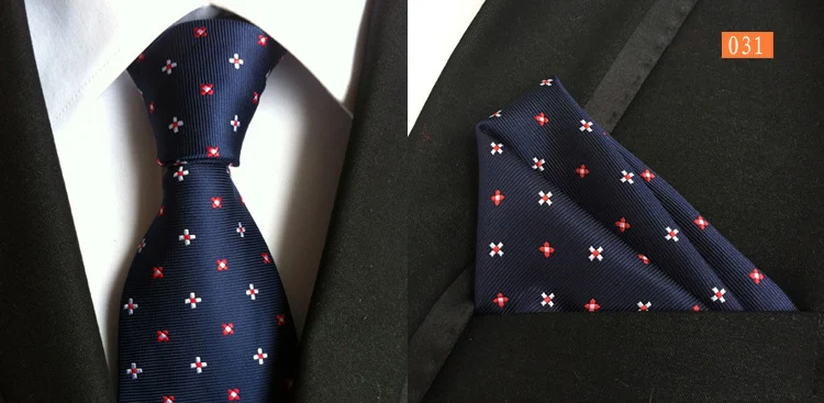 Ricnais Новая мода 8 см платок галстук набор Bule Красный Пейсли Полосатый шелковый галстук для мужчин бизнес Weddiong Формальные шеи галстуки - Цвет: 31