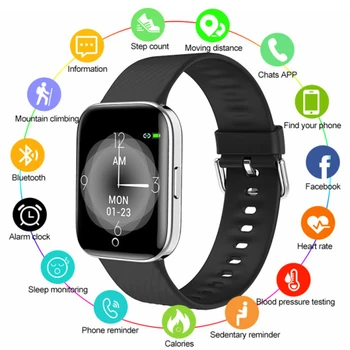 

2019 Smart Watch Fitness Tracker Blood Pressure Heart Rate Monitor Waterproof Smartwatch Men Women Bracelet For Android IOS