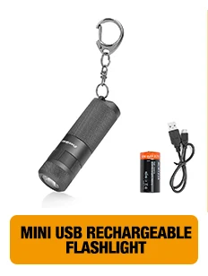 Светодиодный фонарь EverBrite, тактический фонарь, перезаряжаемый через USB, фонарь с 18650 батареей в комплекте, супер яркий, IP65, водостойкий