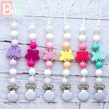 

Bite Bites 1PC Baby Silicone Beads Food Grade Bow Teether Pearl Silicone Beads For DIY Toys Nursing Pacifier Clip Children Goods