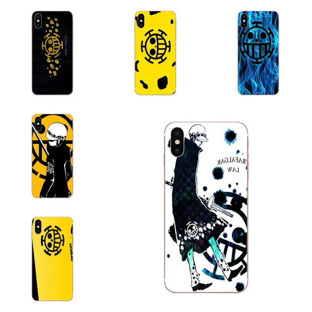

One Piece Trafalgar Law Pirate Flag TPU Cases Skin For Samsung Galaxy Note 5 8 9 S3 S4 S5 S6 S7 S8 S9 S10 5G mini Edge Plus Lite