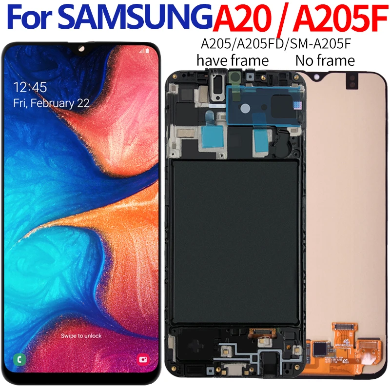 For Samsung Galaxy A20 A20f Lcd Display Screen Replacement For Samsung A205 Sm A205f Lcd Display Assembly Mobile Phone Lcd Screens Aliexpress