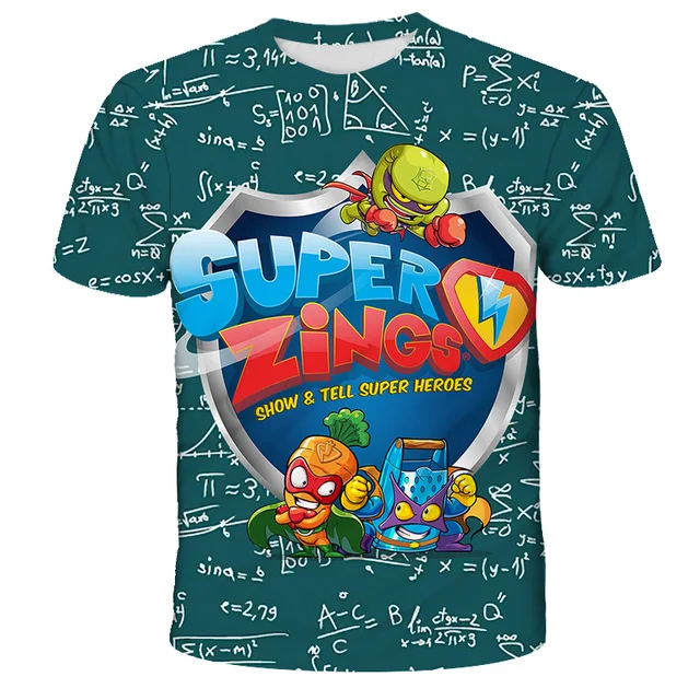 Super Zings T Shirt Kids Toddler Anime Game Streetwear Short Sleeve Children's T-Shirt Superzings Tshirt Children Clothes Tops TX-18132