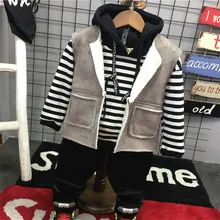 Одежда Anbao; детская одежда; коллекция года; Сезон Зима; стиль; Толстый жилет в Корейском стиле для мальчиков