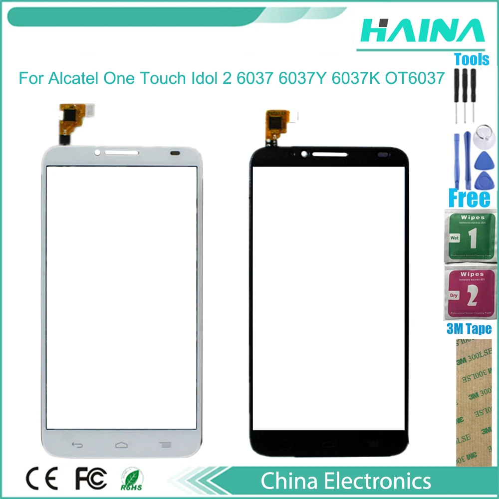 OGS touch для Alcatel One Touch Idol 2 6037 6037Y 6037K OT6037 LCD + = ЖК-дисплей кодирующий преобразователь