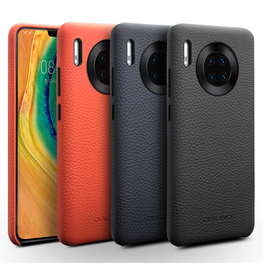 

QIALINO UNBreak Genuine Leather Bag Phone Case for Huawei Mate30 Pro Luxury Fashion Ultrathin Back Cover for Huawei Mate 30