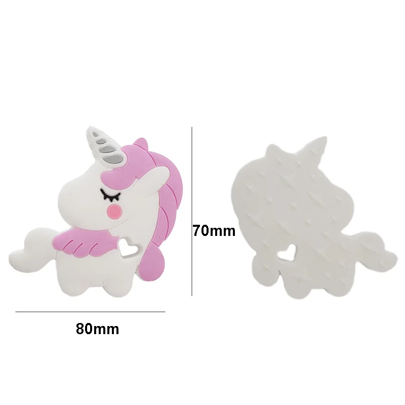 Chenkai 5PCS Unicorn Silicone Teether Baby Colorful Teething Rodent Nursing Pacifier pendant Food Grade DIY Toddler Jewelry Toy Chenkai 5PCS Unicorn Silicone Teether Baby Colorful Teething Rodent Nursing Pacifier pendant Food Grade DIY Toddler Jewelry Toy
