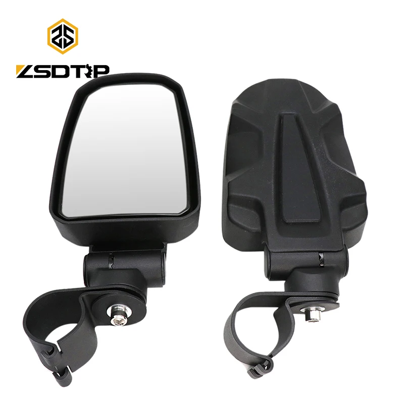 ZSDTRP UTV боковые зеркала заднего вида черные вставки 1,7" ролл бар для Polaris RZR 800 900 1000 XP Turbo 2008
