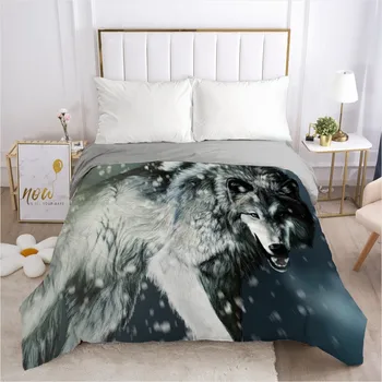 

3D Custom Design Animal Wolf Comforter Case Duvet Covers Quilt Cover Bed Linen Bedding Bag Set King Queen Full Single Size