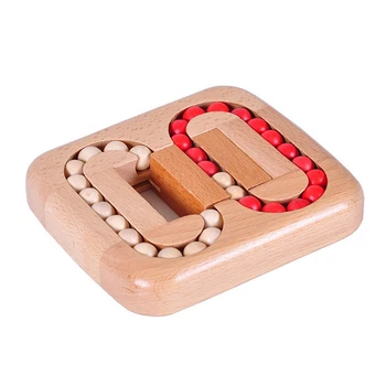 

Wooden Bead Puzzle Game IQ Balance Educational Toys Maze Ball Labyrinth Geometry Digital Clock Gadgets Matching Clock Toy