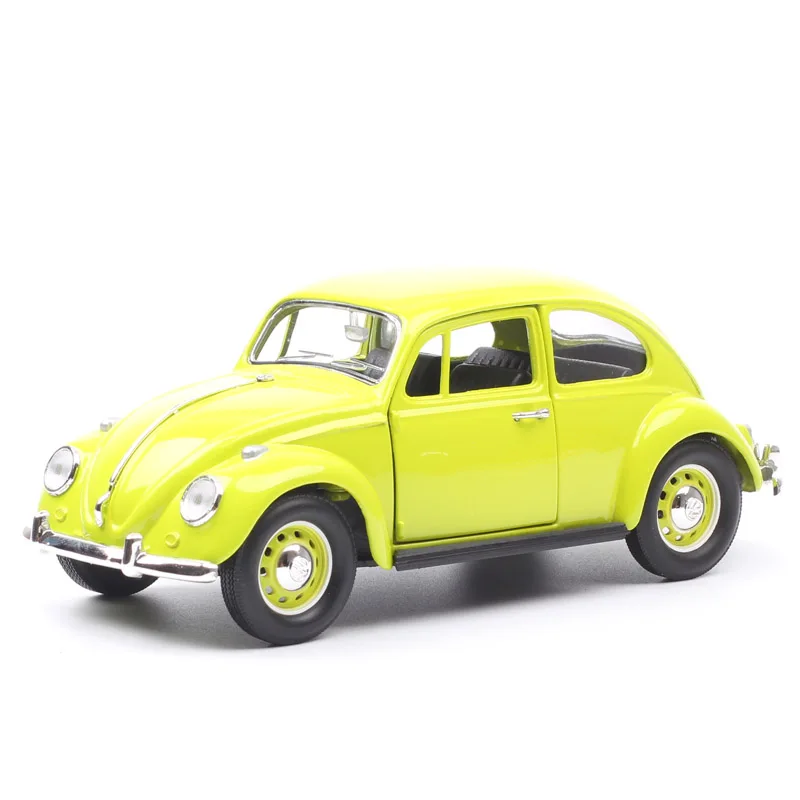 Road Signature classics old bug VW Beetle car 1967 metal auto minicar 1:24 Scale Diecast Vehicle model toys miniatures hobby 1 24 scale classic jada 1953 chevrolet 3100 pickup chevy truck diecast toy vehicle metal car model extra wheels diy hobby gifts
