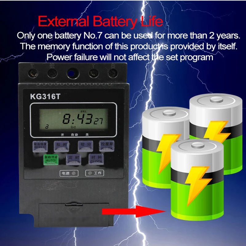 

Industrial Timer 220V Microcomputer Control Timing Switch Time Control Switch Kg316t with Safety Seat