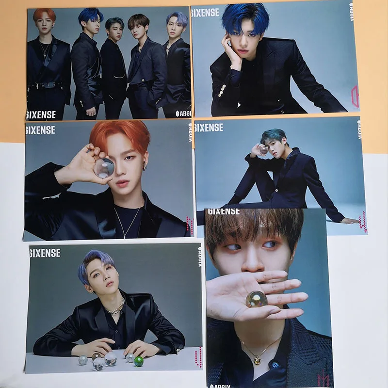 1 шт. постер Kpop AB6IX новый альбом 6IXENSE daе HWI WOONG DONG HYUN WOO JINV фотопостер наклейка