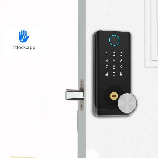 5 w 1 TTLock Bluetooth inteligentny Deadbolt zamek z linii papilarnych