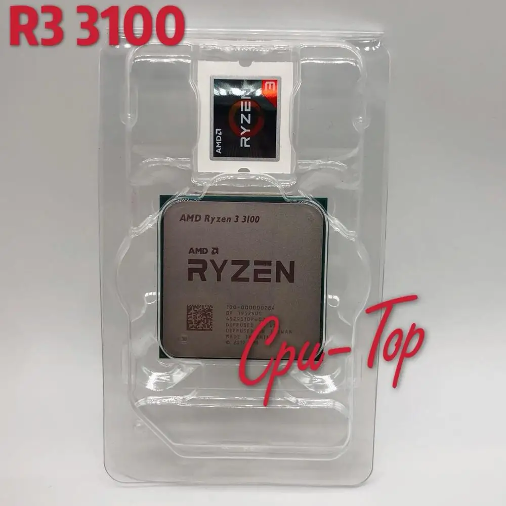 AMD Ryzen 3 3100 R3 6 ГГц четырехъядерный Восьмиядерный процессор 65 Вт CPU L3 = 16 м 100-000000284