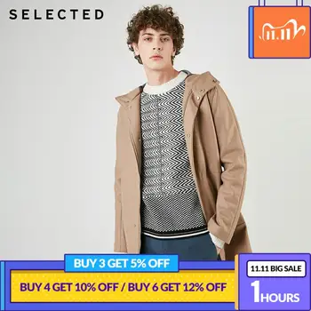 

SELECTED Men's Spring Mid-length Wool Coat Windbreaker Hooded Woolen Overcoat S | 419127509