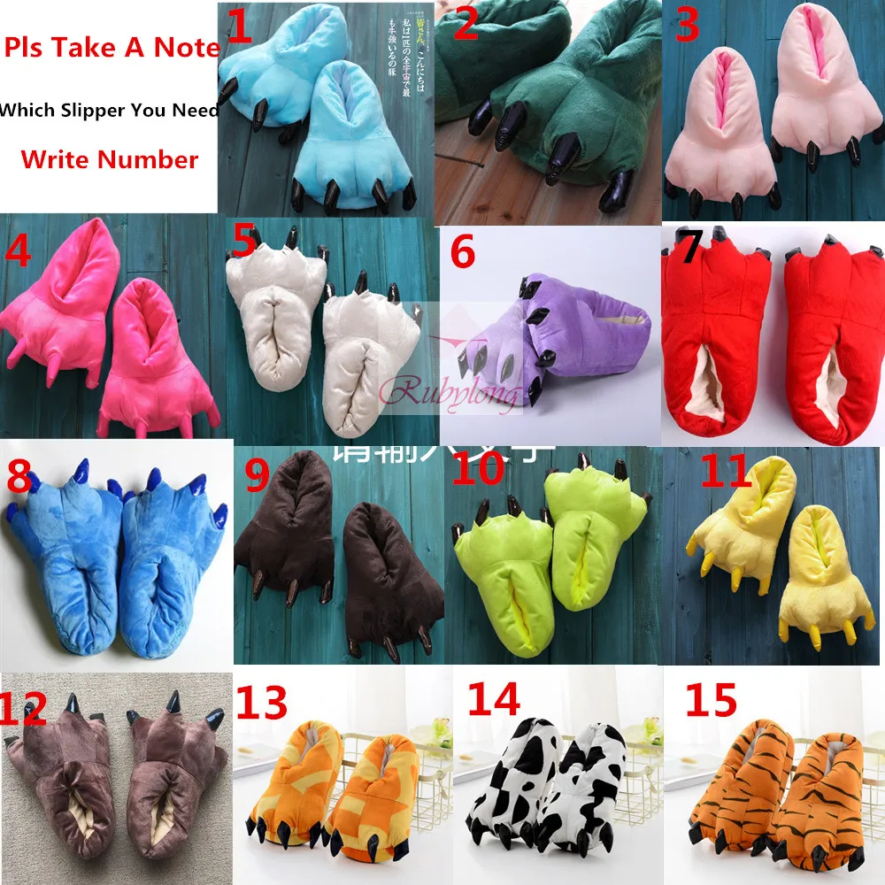 Slipper FL BIKIRUB, пижамы для взрослых, Женская фланелевая одежда для сна, унисекс, кигуруми, милый единорог, стежок, Мультяшные животные, пижамный комплект, Детская Пижама с капюшоном - Цвет: Slipper FL