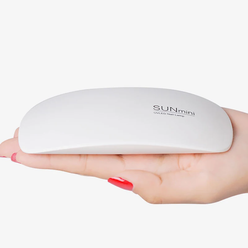 Mini LED 6W Nail Lamp Dryer Machine White 45/60s Timer Portable USB Cable UV Nail Curing Lamp for GEL Based Polishes Home Use