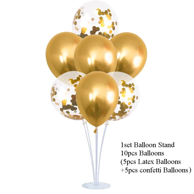 2 комплекта свадебные шары для украшения подставка держатель воздушных шаров Колонка для взрослых детей воздушные шары для дня рождения вечеринки Декор для дома/сада Babyshower - Цвет: stand ballon set 1