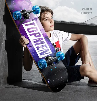 

Four wheel skateboard for children, teenagers, beginners, professional board, adult boys and girls, double warped long scooter