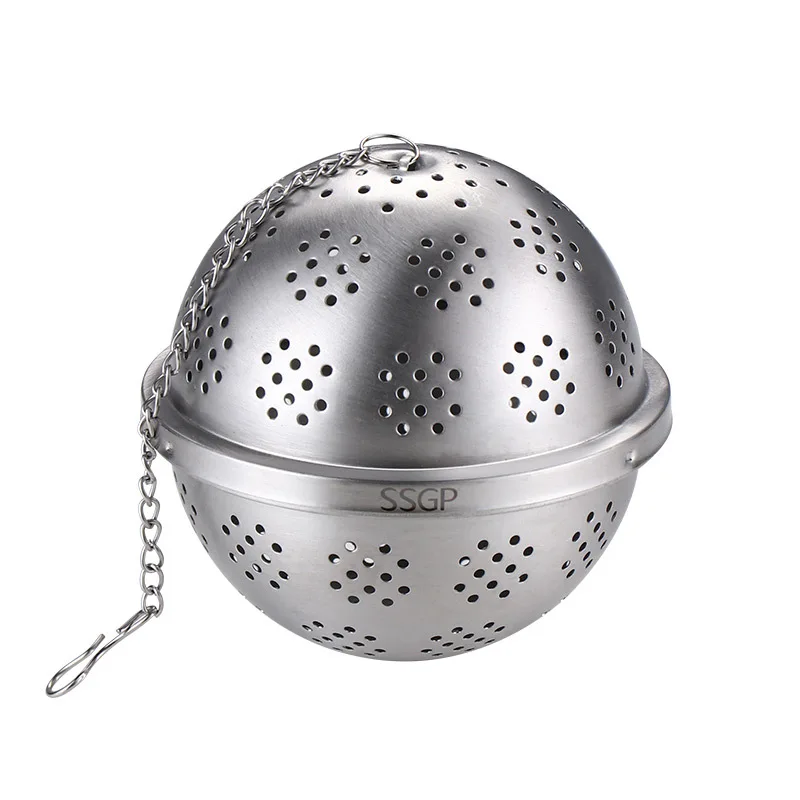 

2pcs Seasoning Ball 304 Stainless Steel Seasoning Tea Braze Brine Package Spice Bag Soup Stew Stew Isolation Cover Kichen Tool