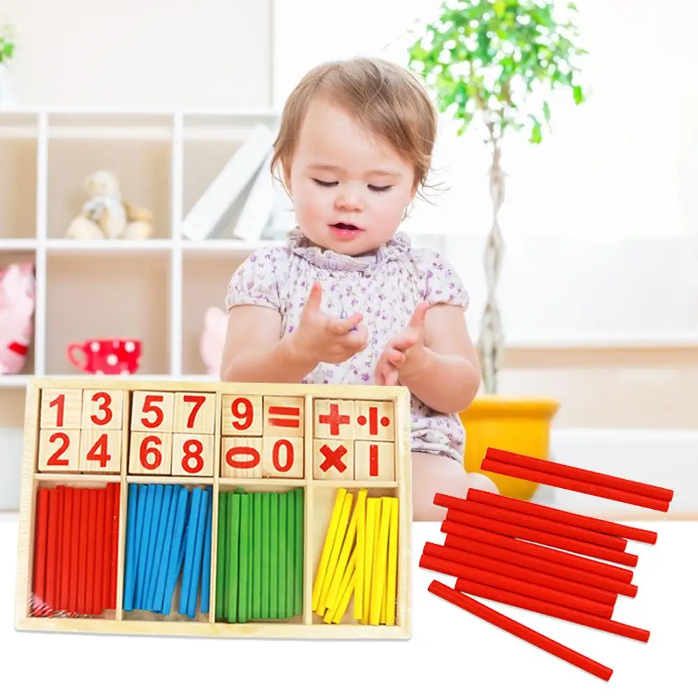 Детские Игрушки для раннего образования с цифровыми вычислениями, деревянные головоломки для учеников детского сада, Обучающие игрушки с