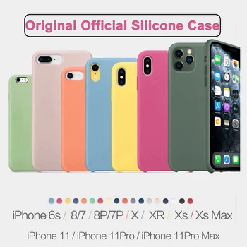 

Original Brand Luxury Silicone Phone Case For iPhone XR X XS Max 7 8 6 6s Plus Cases For Apple iPhone 11 Pro Max Cover Funda