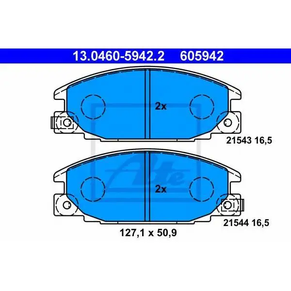 Колодки дисковые п. Opel Frontera 2.5/2.5TD/2.8TD 95 96 ATE 13.|Тормозной цилиндр| |