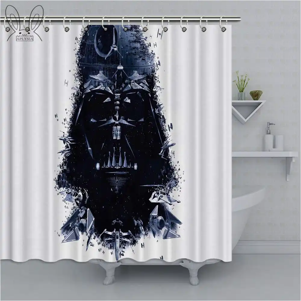 Darth Vader Wasserdicht Dusche Vorhang Star War Polyester Stoff Badezimmer Dusche Vorhang Wohnkultur Mit Zubehor Dusche Vorhang Bad Dusche Vorhangvorhang Bad Aliexpress