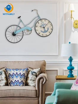 

Bicycle Quartz Clock European Clock Creative Silent Clock Living Room Nordic Personality Retro Wall Clock Decorations